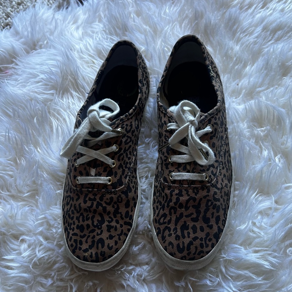 Keds Sneakers Brown Leopard Animal Print Sz 8.5